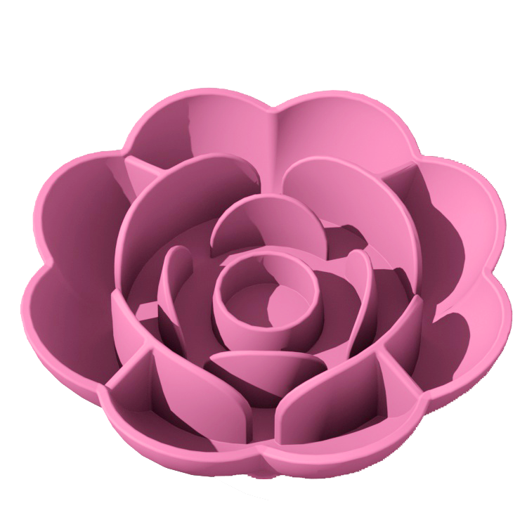 Rose Pattern Slow Feeder Bowl – Food-Grade - High quality pet product