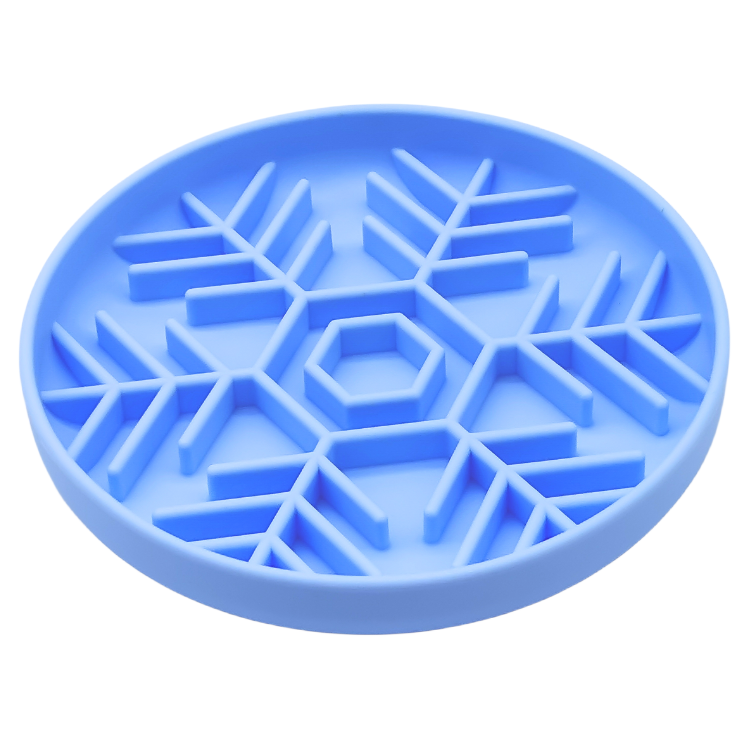 Snowflake Slow Feeder Bowl – Anti-Slip, Silicone - High quality pet product