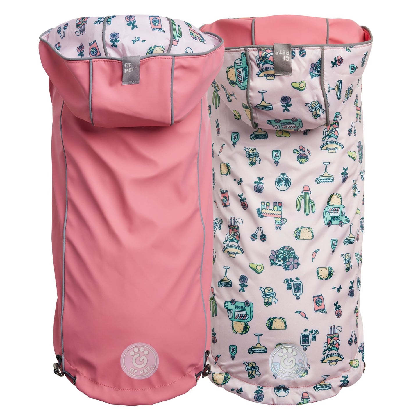 Dog Raincoat – Elasto-Fit Reversible Pink - High quality pet product