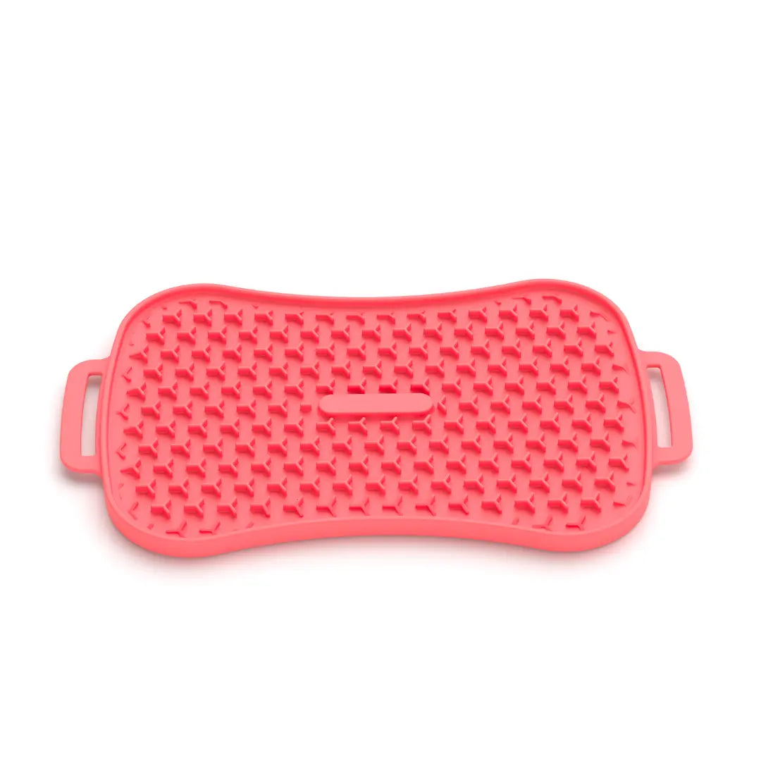 Coral silicone lick mat insert for 4-in-1 slow feeder dog bowl