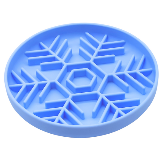 Snowflake Slow Feeder Bowl – Anti-Slip Silicone Design