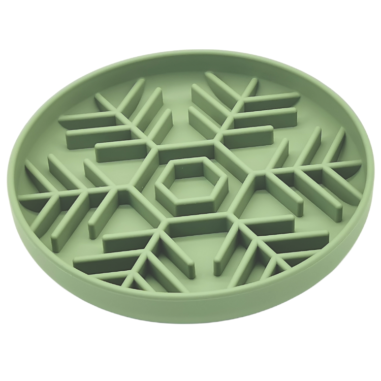 Snowflake Slow Feeder Bowl – Anti-Slip Silicone Design