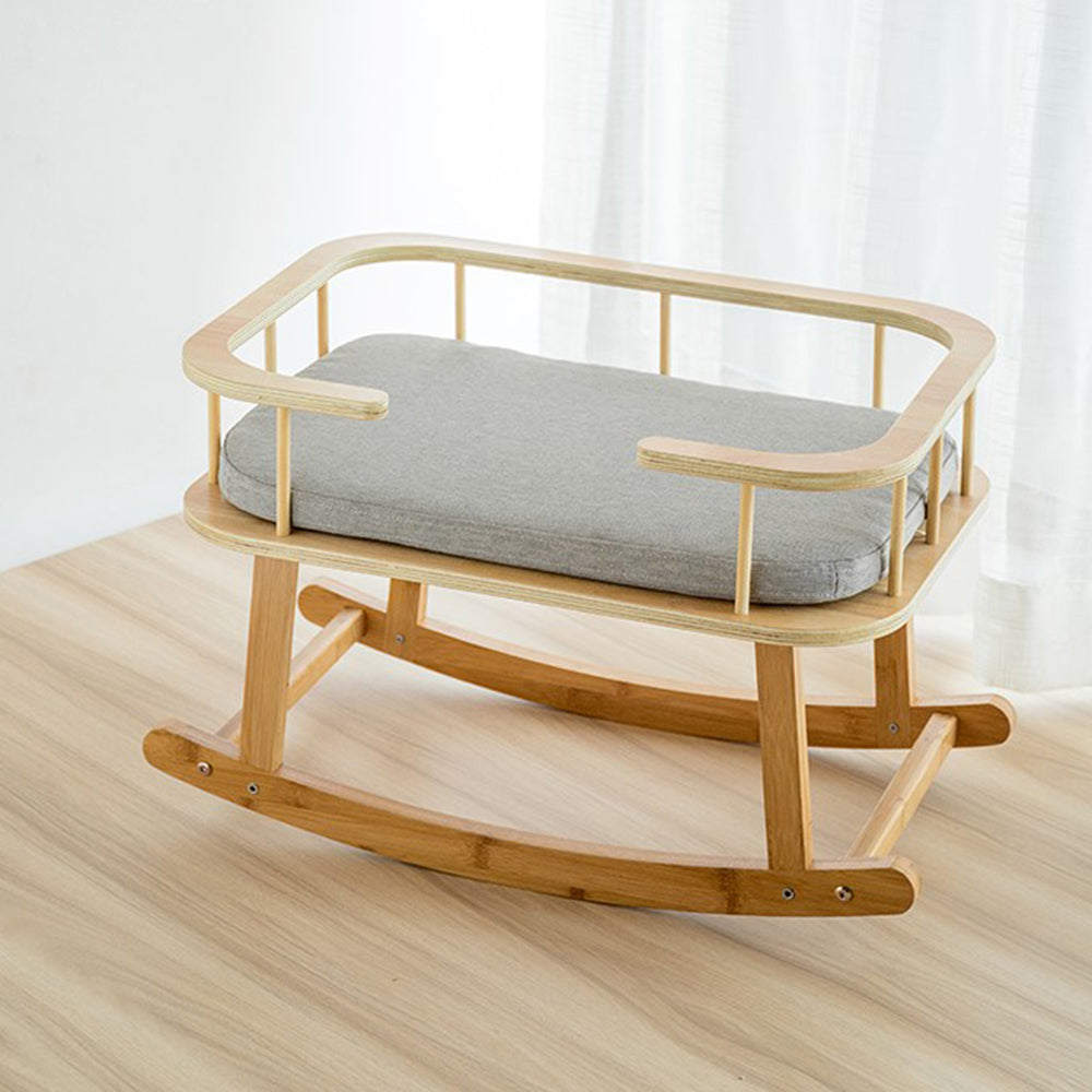 Rockaby Bamboo Pet Bed – Portable for Cats & Dogs