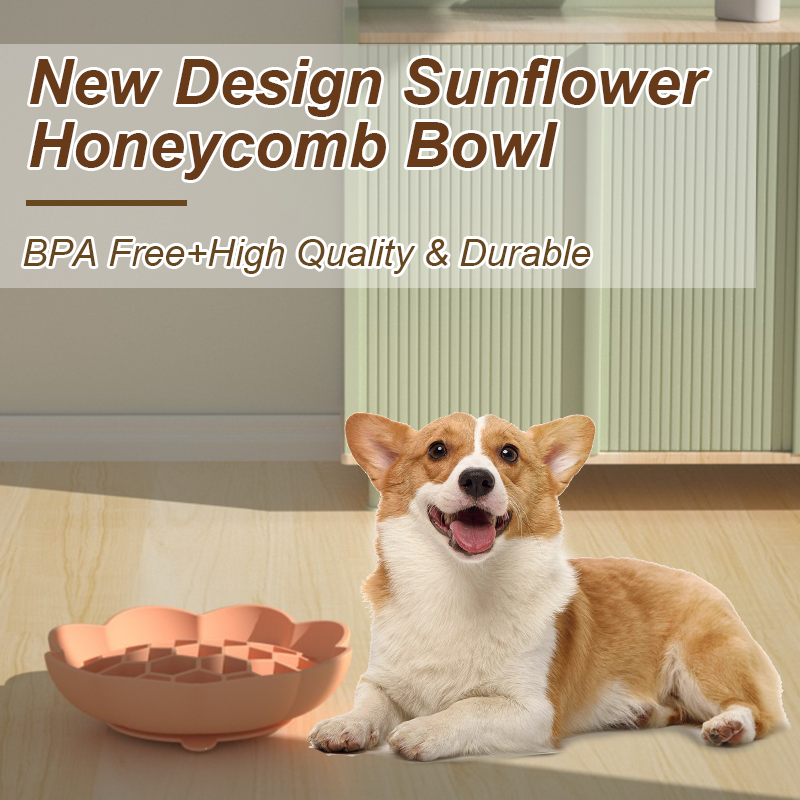Sunflower Slow Feeder Bowl – Anti-Slip Food-Grade Silicone