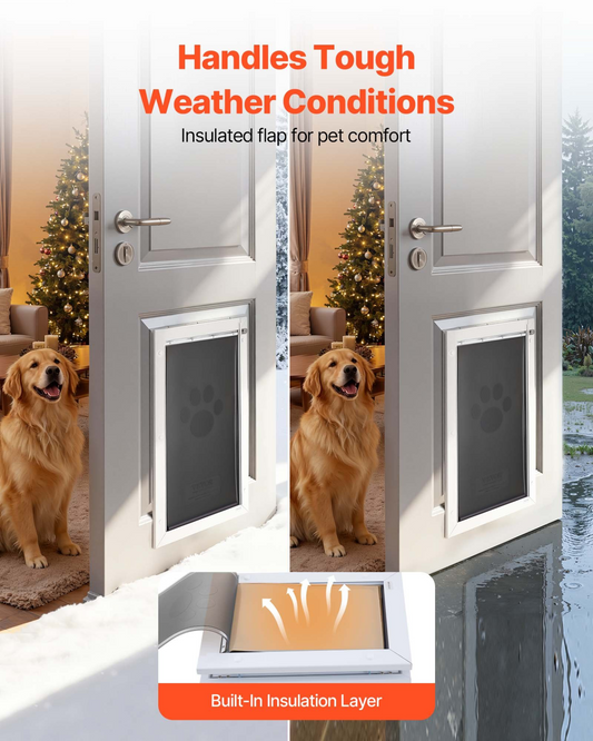 X-Large Weatherproof Dog Door with Magnetic Flaps