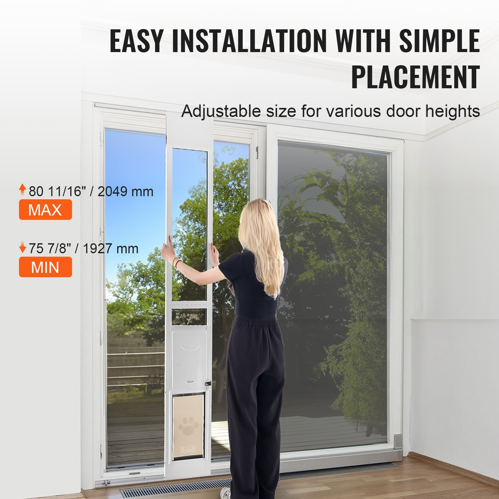 Sliding Glass Dog Door Aluminum Frame Medium Dogs – photo 2