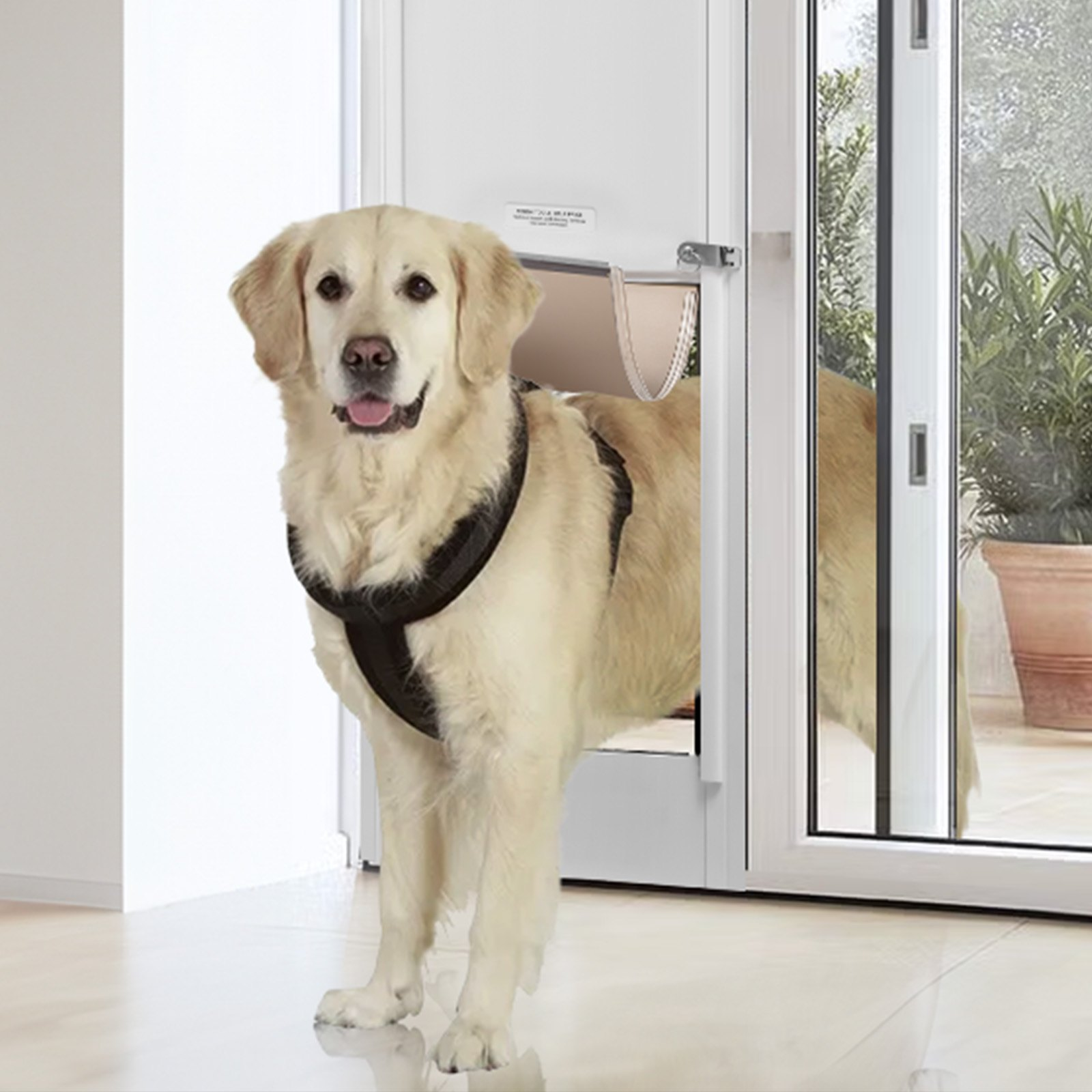 Sliding Glass Dog Door Aluminum Frame Medium Dogs – photo 5