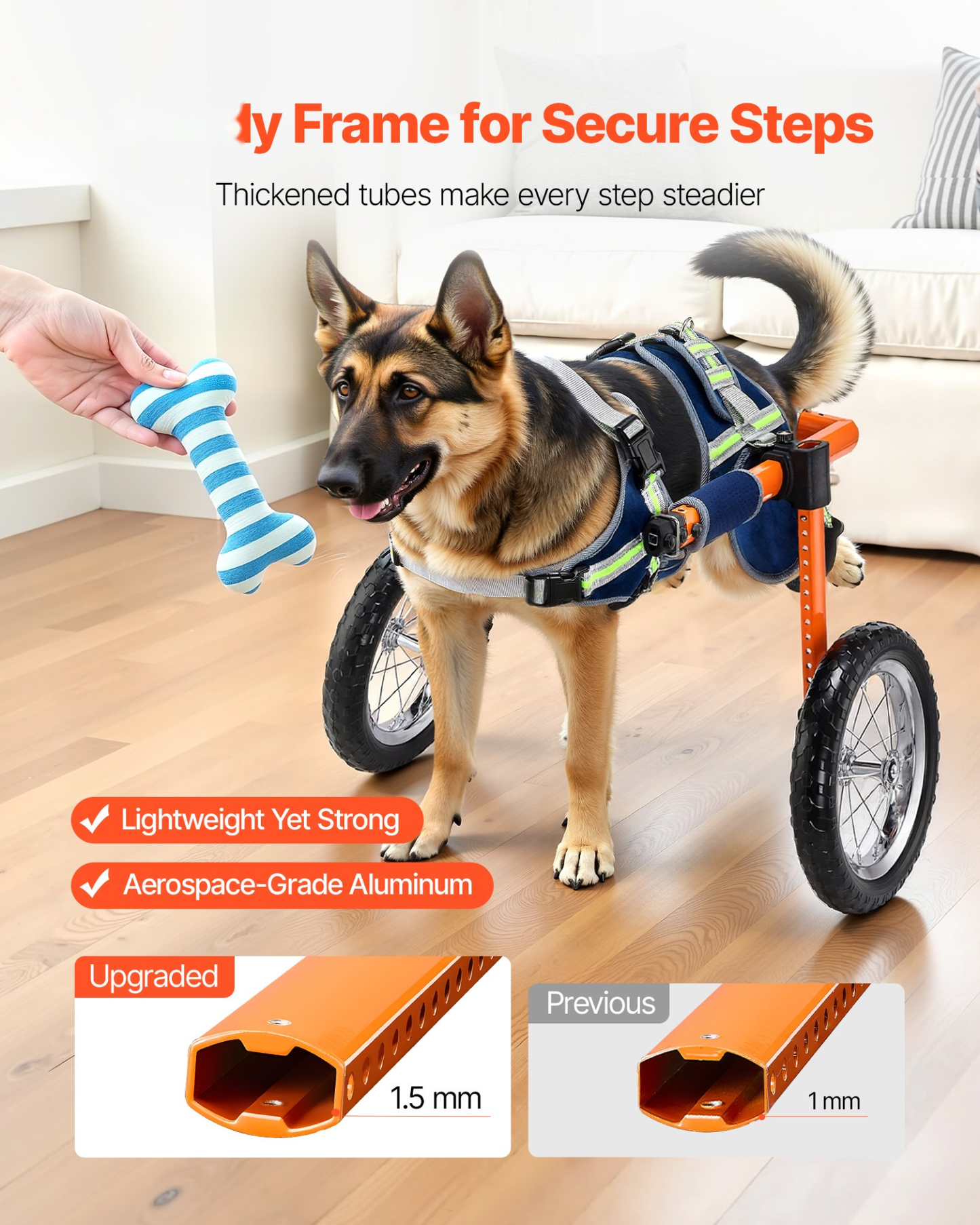 Dog Wheelchair – Large Back Leg Support