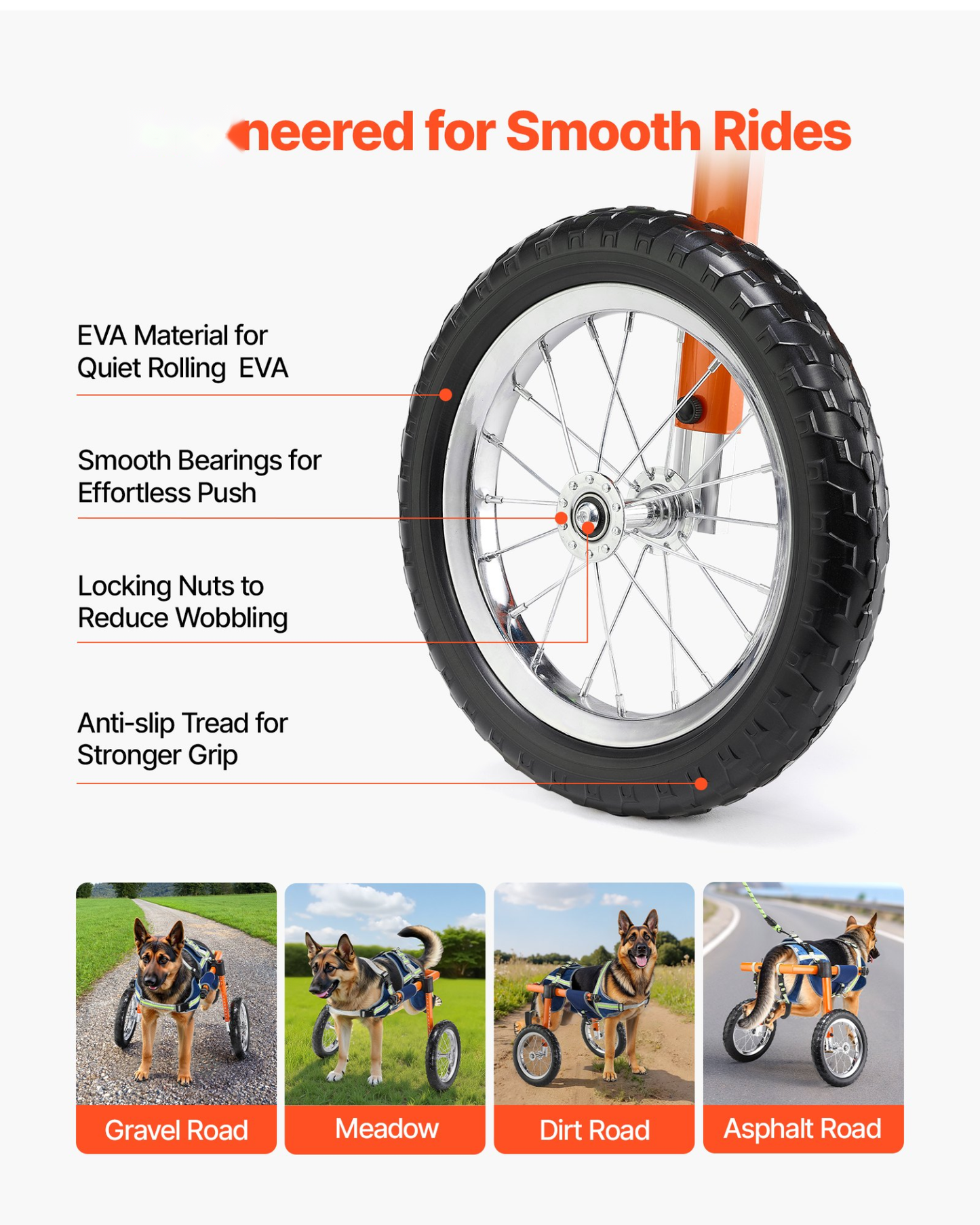 Dog Wheelchair – Large Back Leg Support