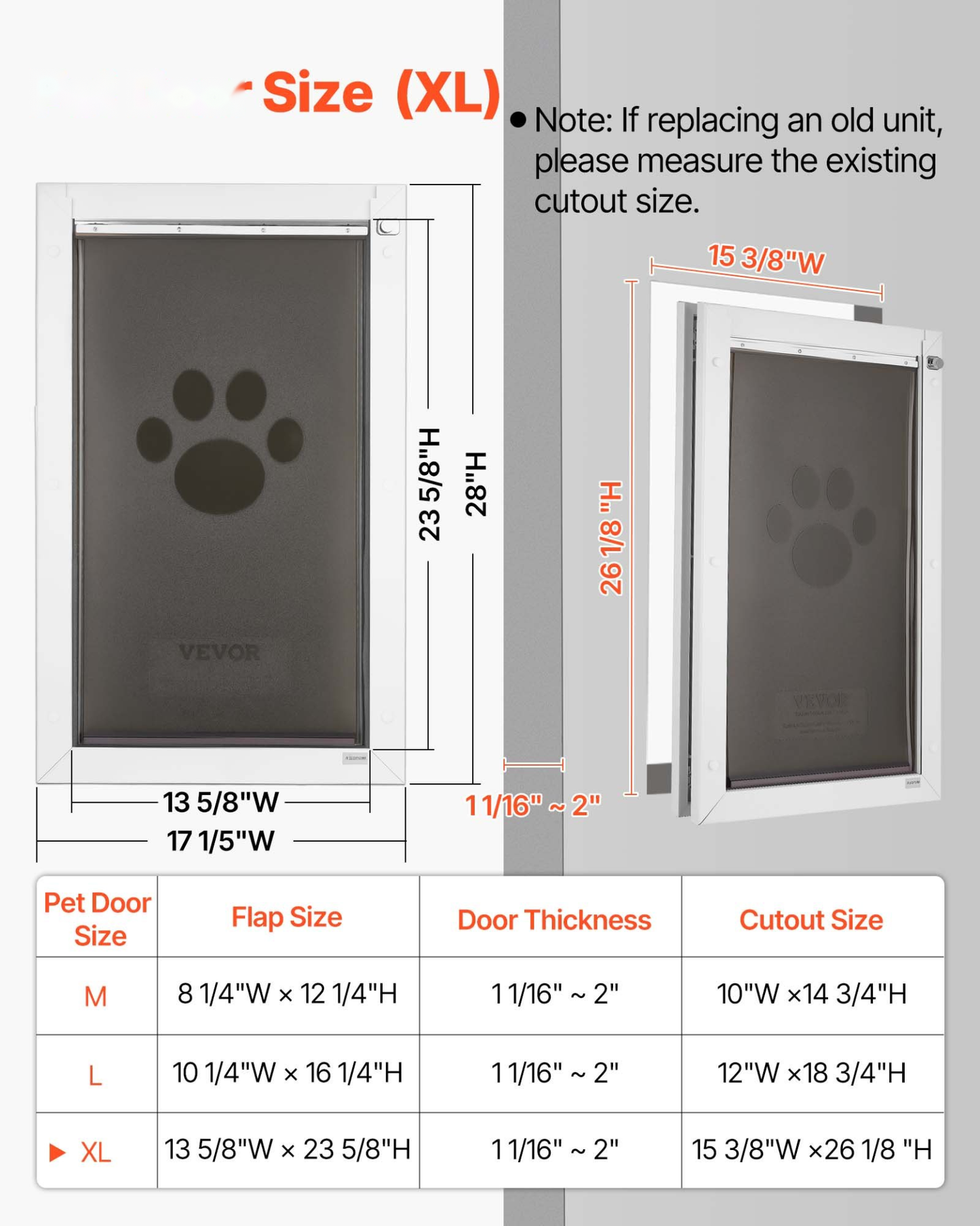 Dog Door with Magnetic Flaps – XL Weatherproof Seal