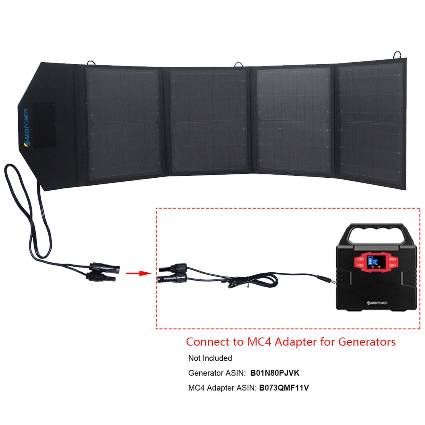 Foldable Solar Panel Kit – 50W Portable Charger, RV Ready