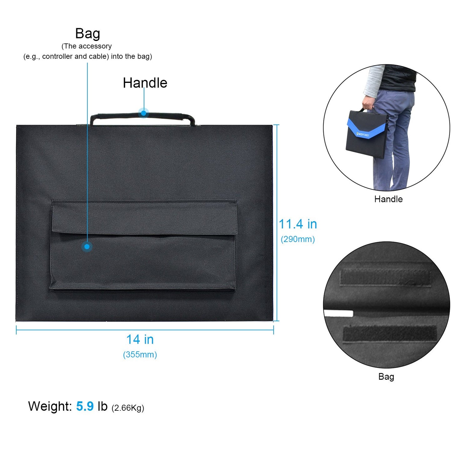 Foldable Solar Panel Kit – 50W Portable Charger, RV Ready