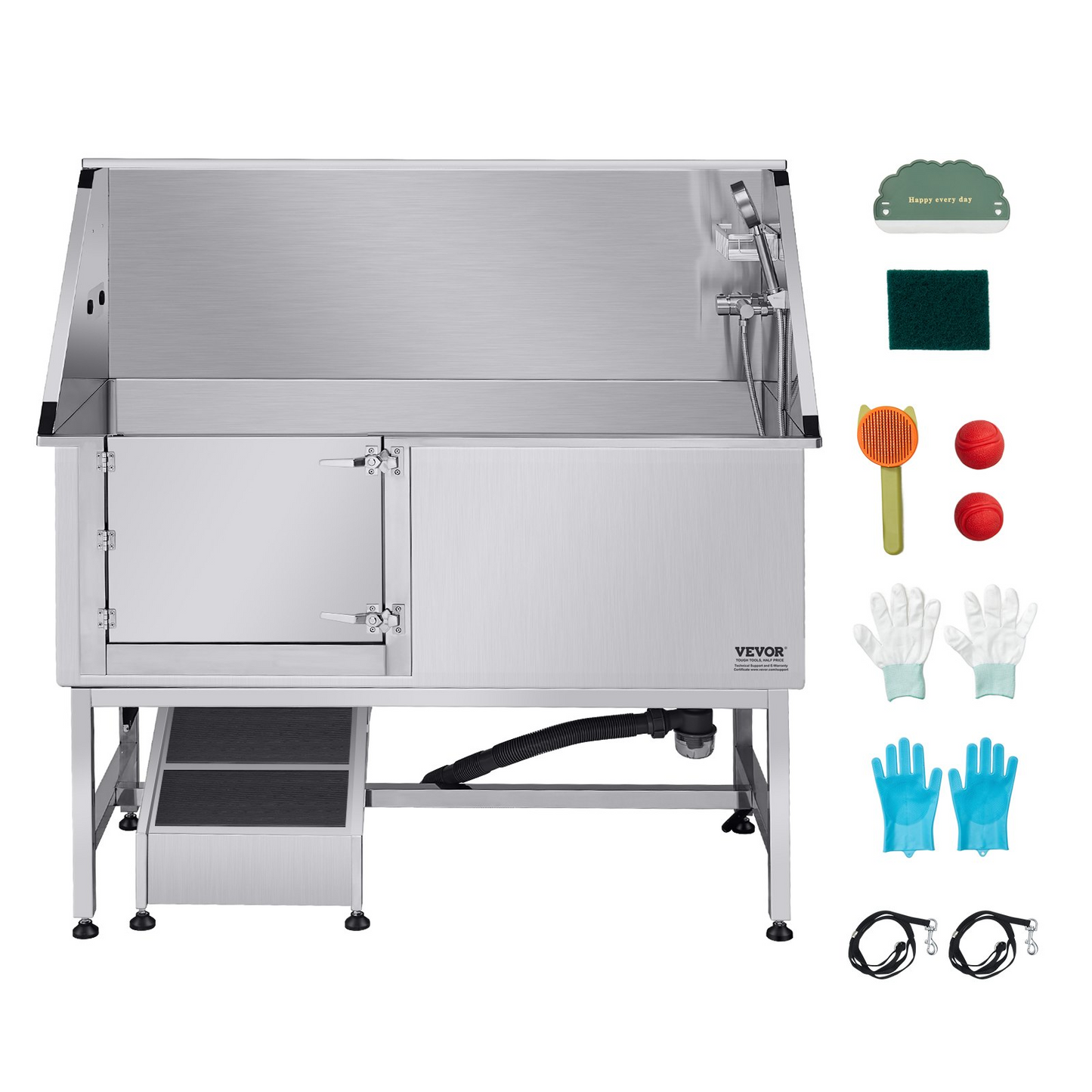 62-Inch Stainless Steel Dog Washing Station with Ramp – photo 8
