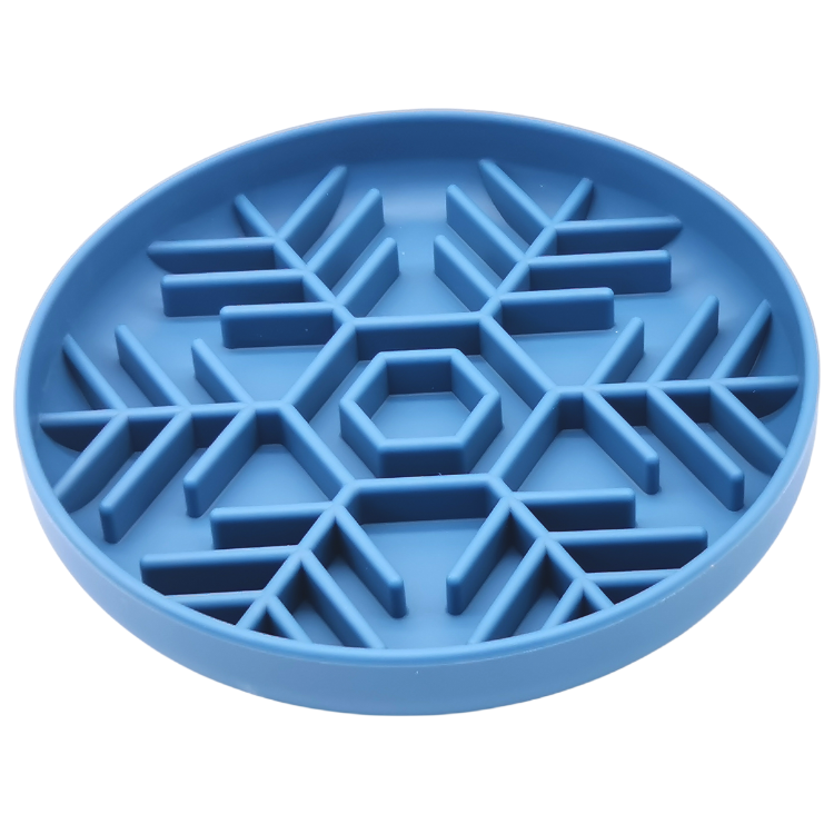 Snowflake Slow Feeder Bowl – Anti-Slip Silicone Design