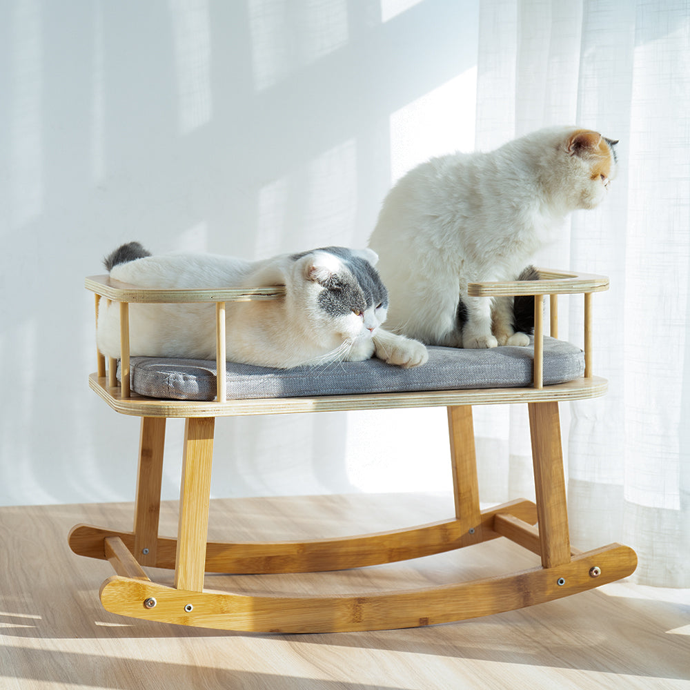 Rockaby Bamboo Pet Bed – Portable for Cats & Dogs