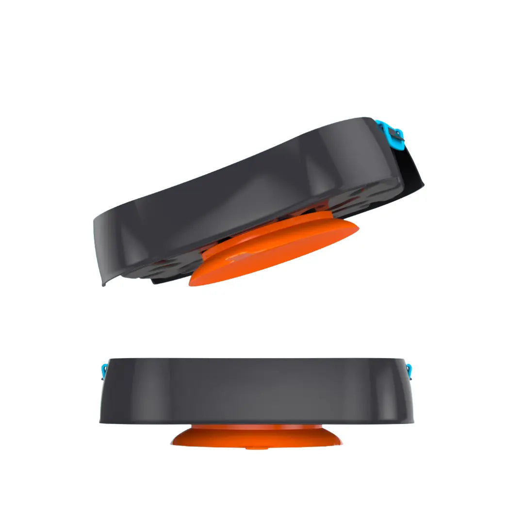 Suction base mechanism of 4-in-1 slow feeder dog bowl, detached view showing secure grip