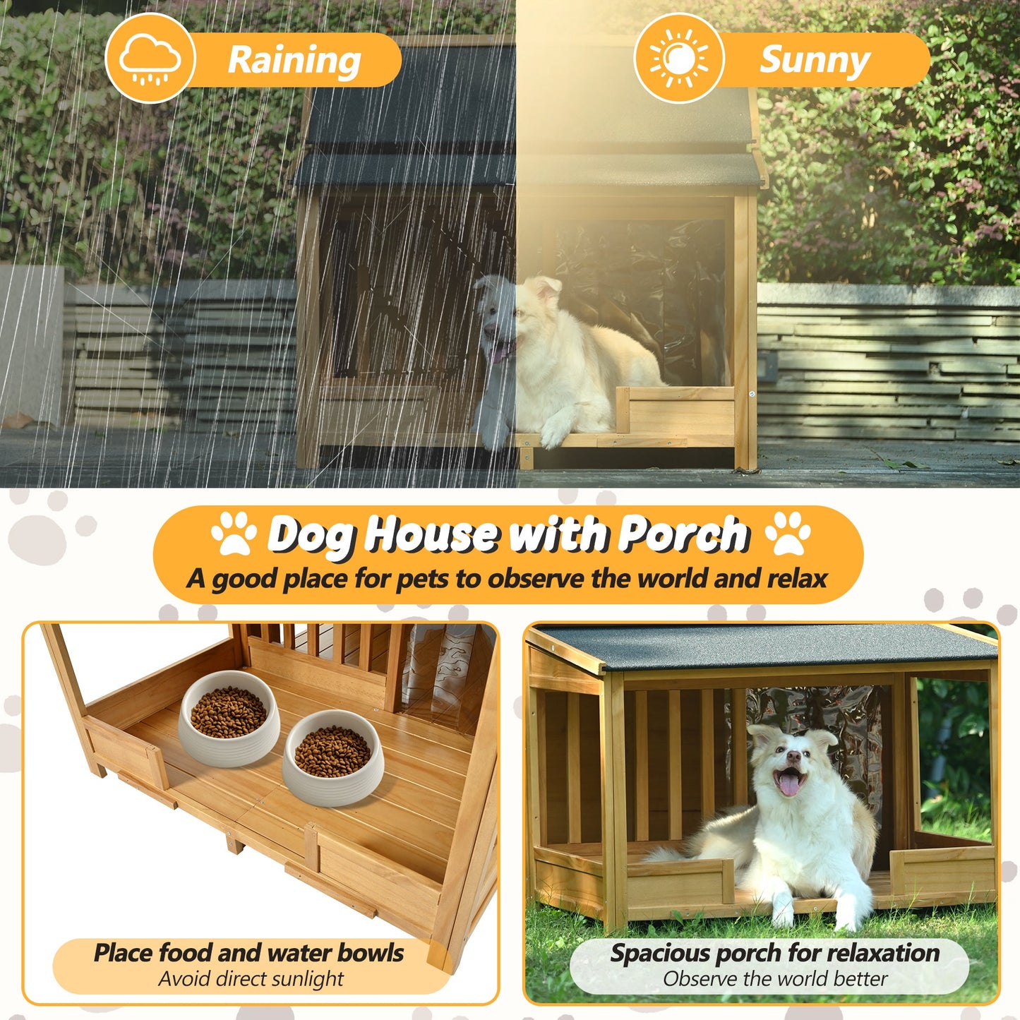 Insulated Large Dog House – Pine with Winter Liner
