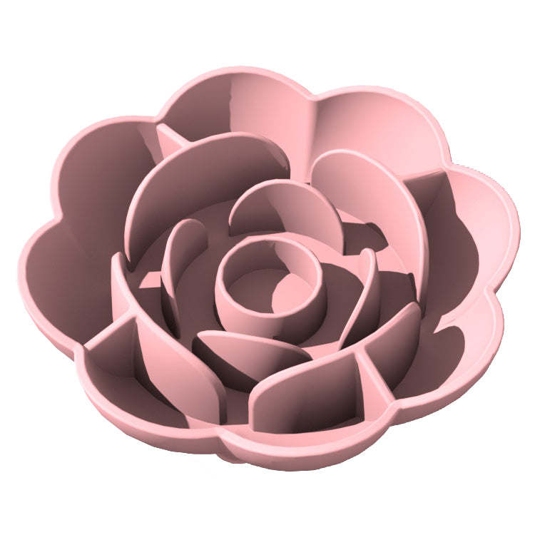Rose Pattern Slow Feeder Bowl – Food-Grade Silicone