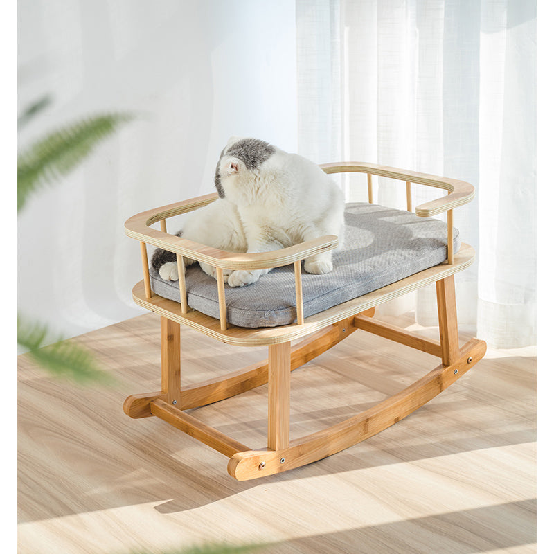 Rockaby Bamboo Pet Bed – Portable for Cats & Dogs