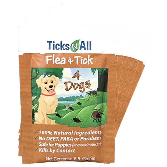Flea & Tick Wipes for Dogs – 5-Count Natural Formula