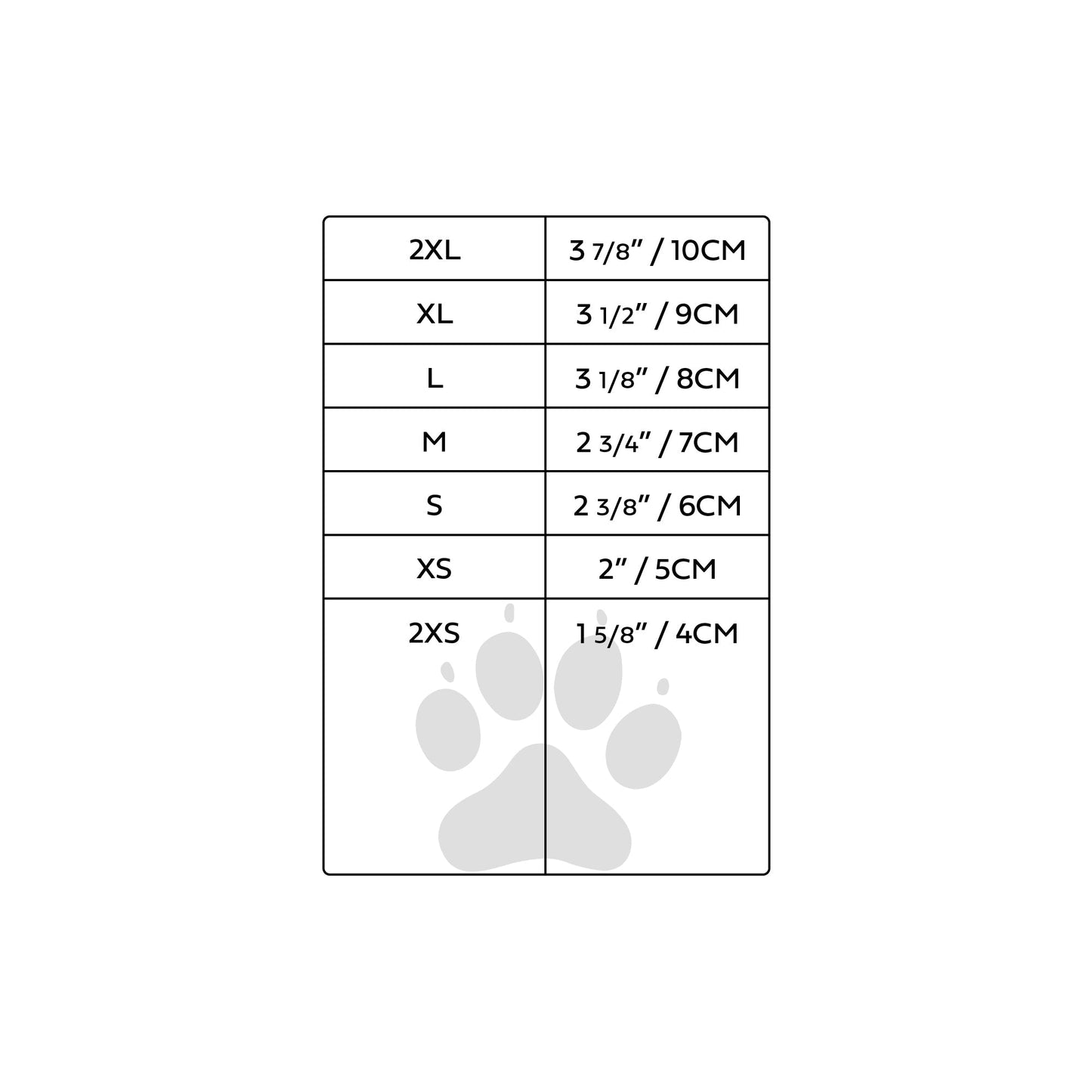 Dog Boots size chart - GF Pet neoprene boot sizing guide for pets
