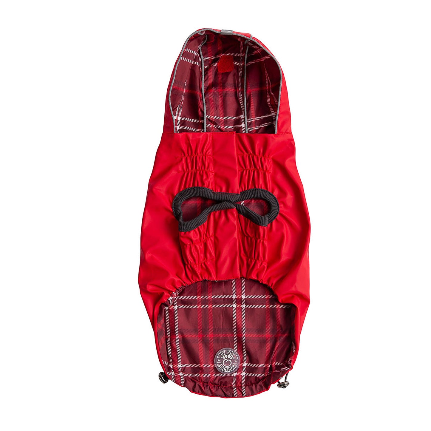 Dog Raincoat – Elasto-Fit Reversible Red