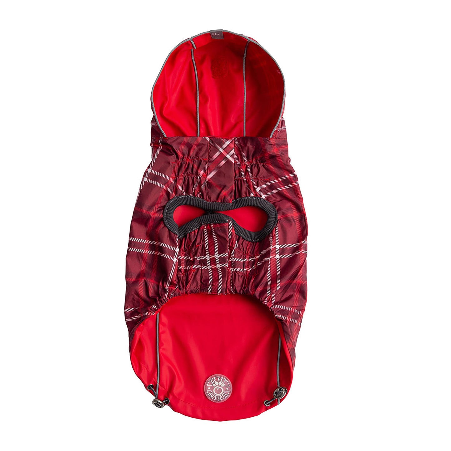 Dog Raincoat – Elasto-Fit Reversible Red