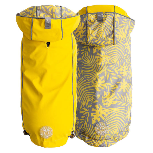 Dog Raincoat – Reversible Waterproof Hood Yellow