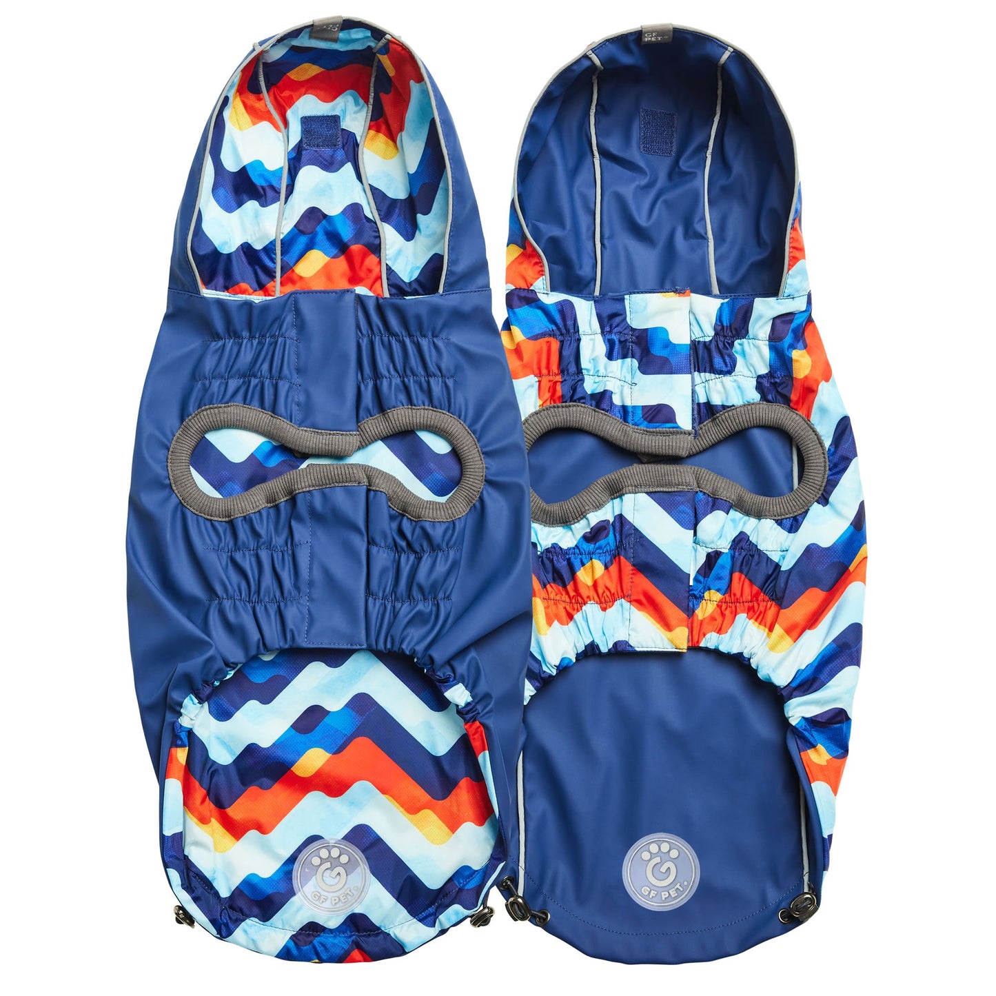 Dog Raincoat – Elasto-Fit Reversible Navy