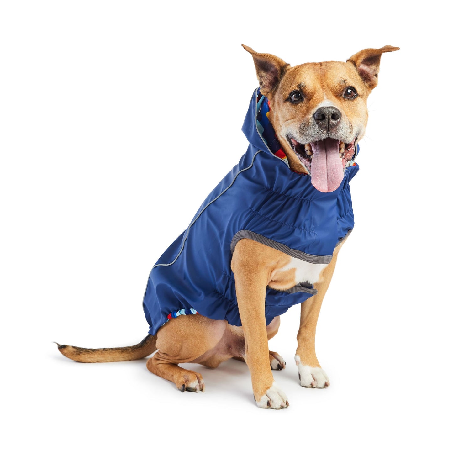 Dog Raincoat – Elasto-Fit Reversible Navy
