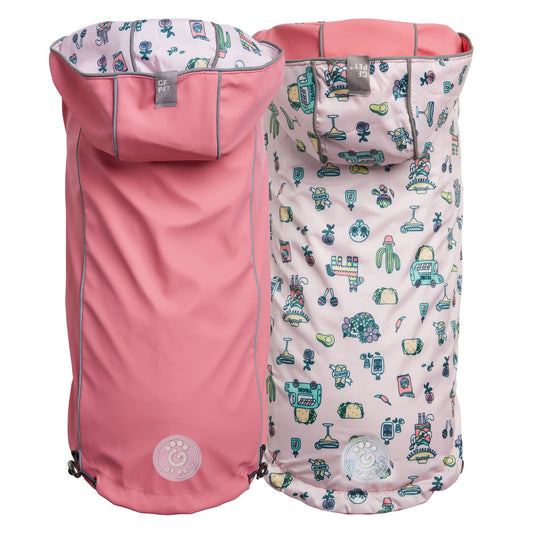 Dog Raincoat – Elasto-Fit Reversible Pink