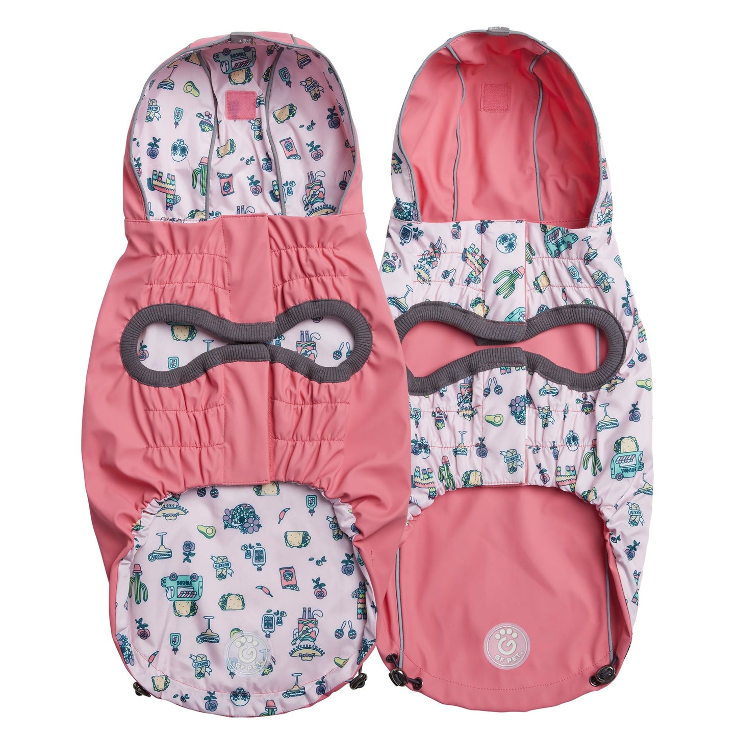 Dog Raincoat – Elasto-Fit Reversible Pink