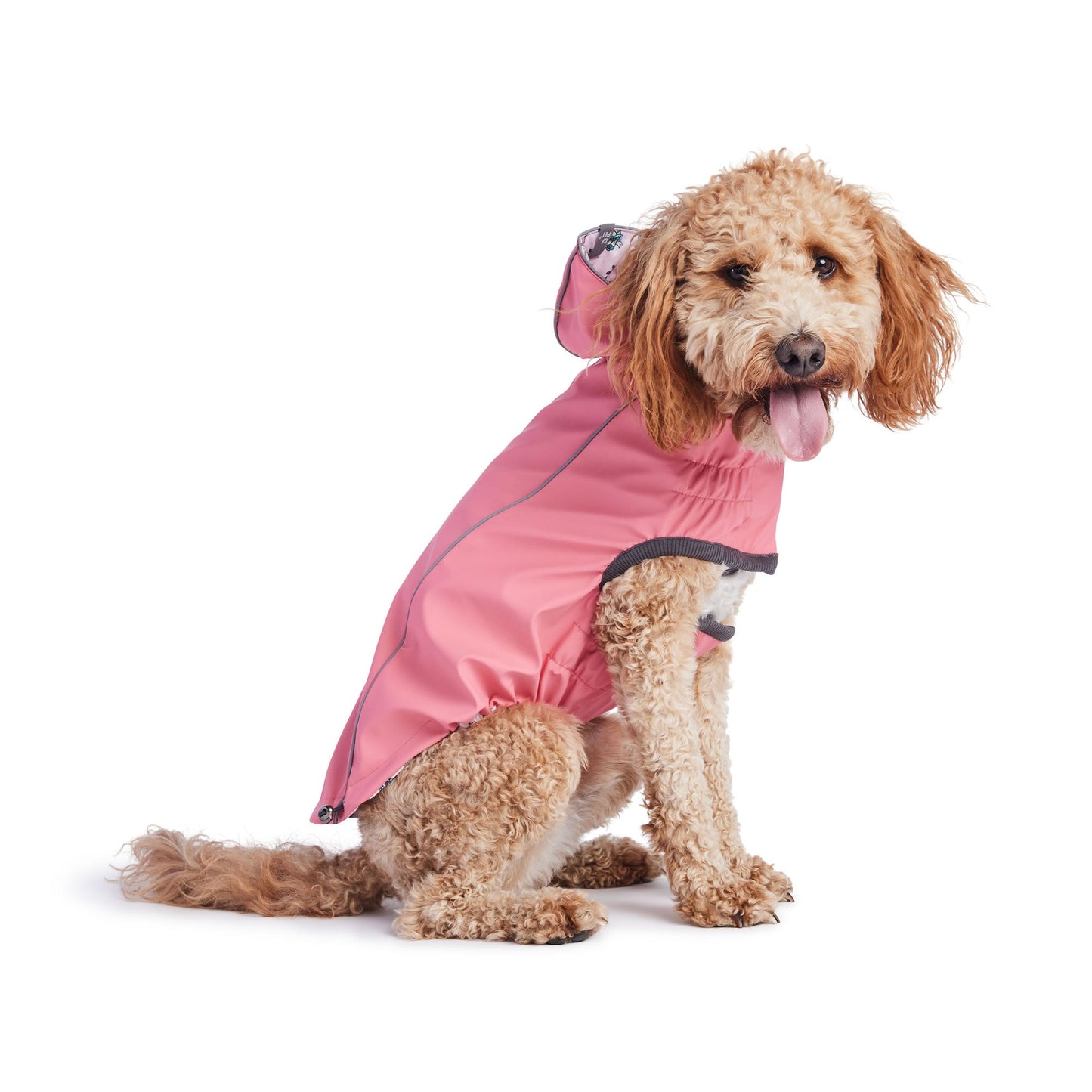 Dog Raincoat – Elasto-Fit Reversible Pink