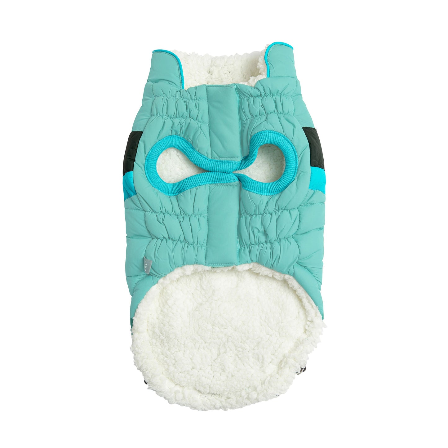 Dog Jacket – Alpine Puffer Retro Chevron Aqua