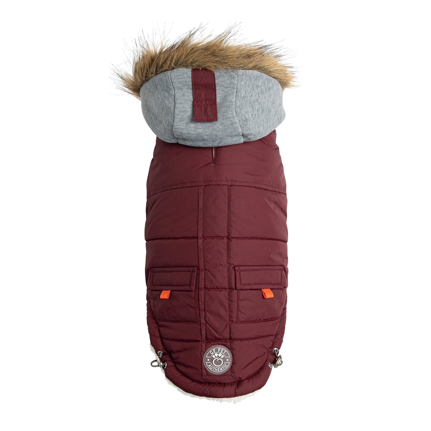 Dog Jacket – Winter Sailor Burgundy Vegan Fur