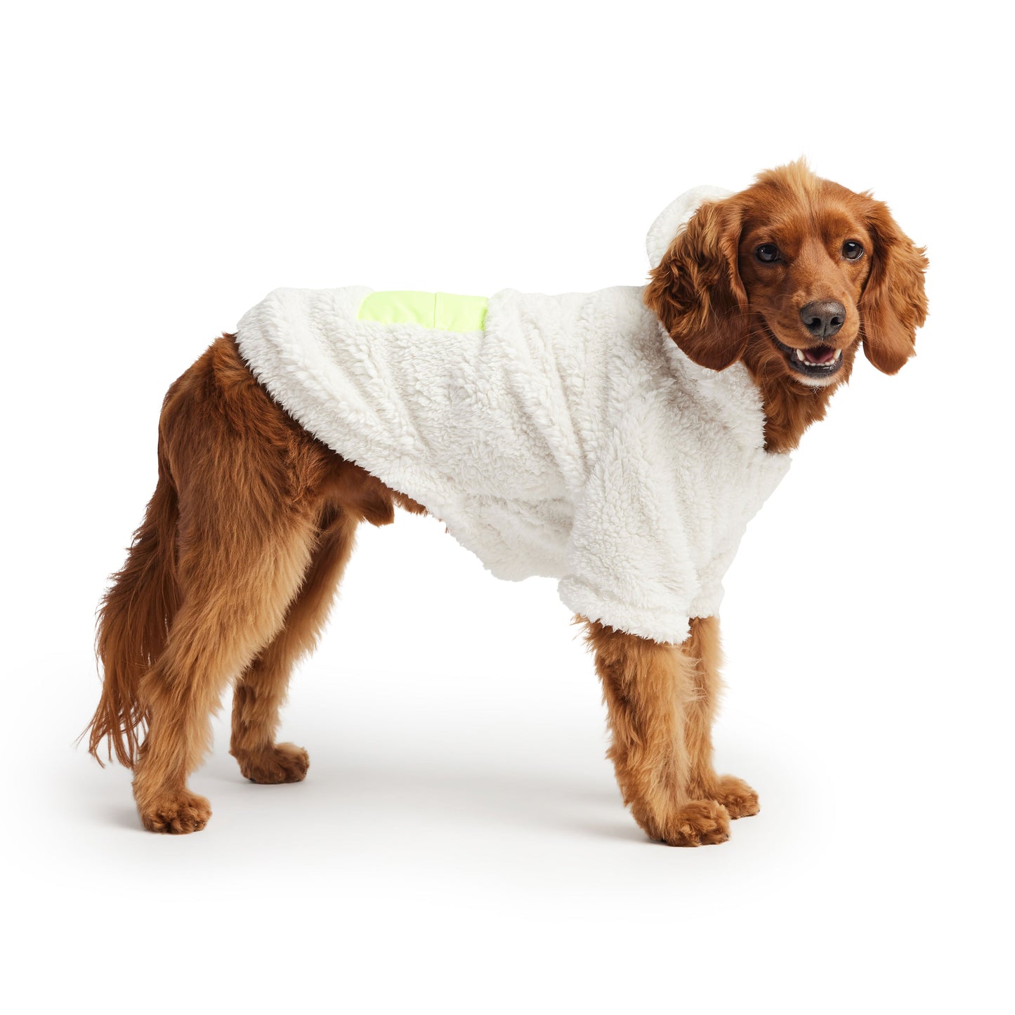 Dog Hoodie – Cozy Ultra-Soft Sherpa Fleece White