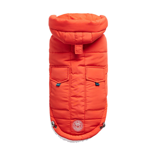 Puff Parka for Dogs – Orange | Insulated Winter Coat