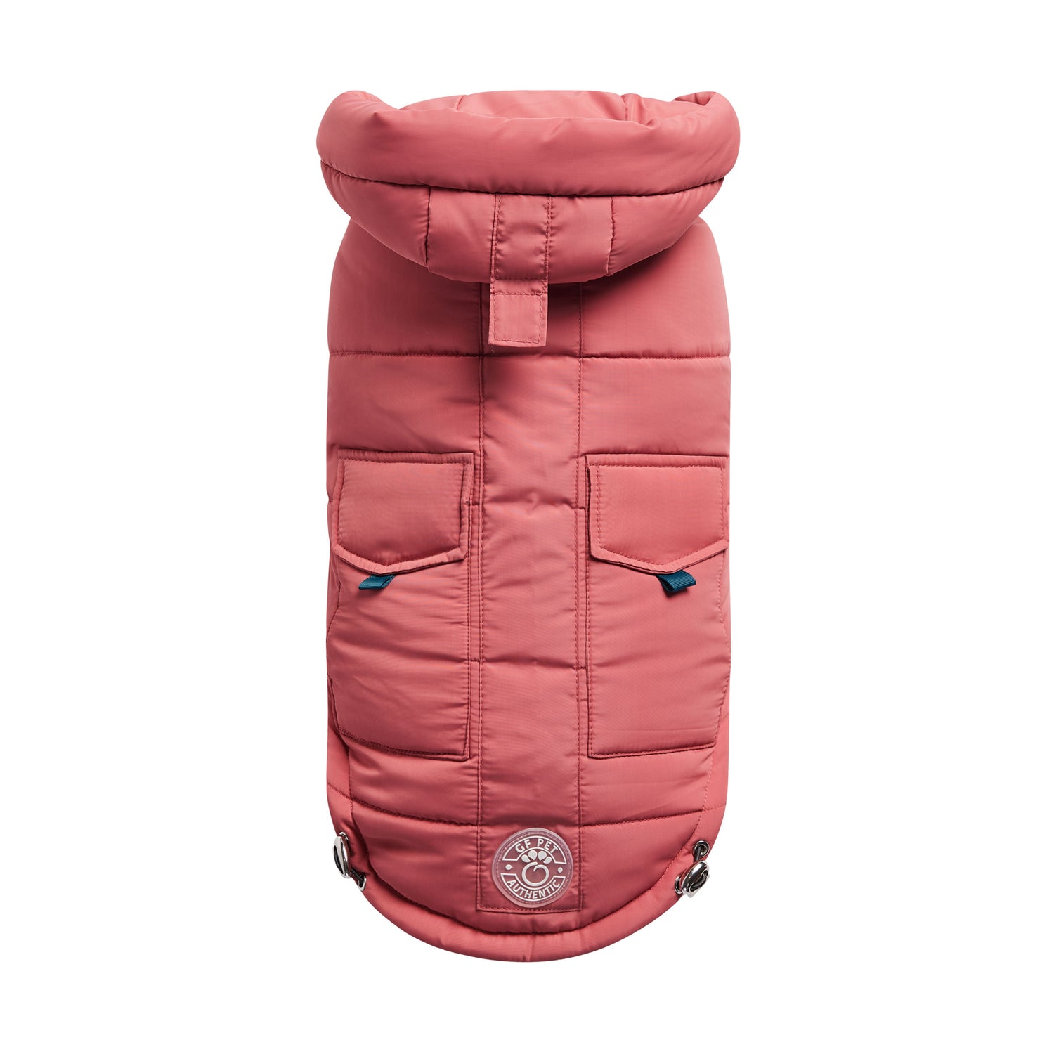 Puff Parka for Dogs - Pink | Insulated Winter Coat - front view