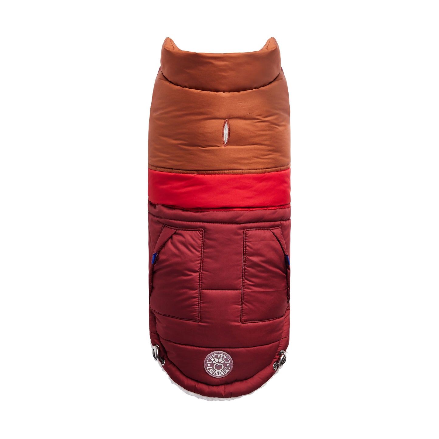 Retro Puffer Dog Jacket – Dark Red | Elasto-FIT