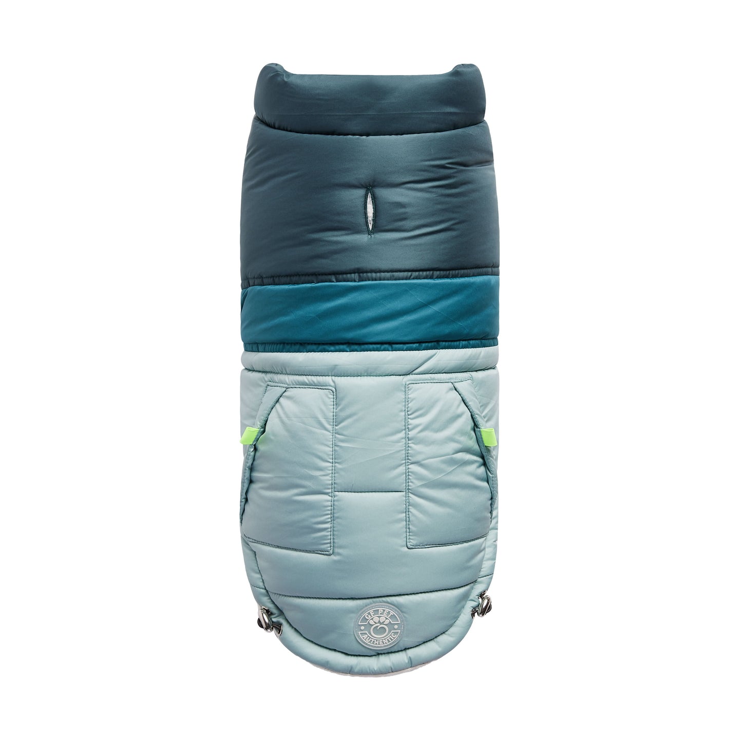 Retro Puffer Dog Jacket – Light Blue | Elasto-FIT