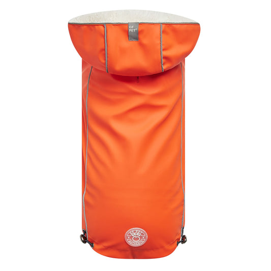 Elasto-Fit Insulated Dog Raincoat – Waterproof with Sherpa Lining, Orange