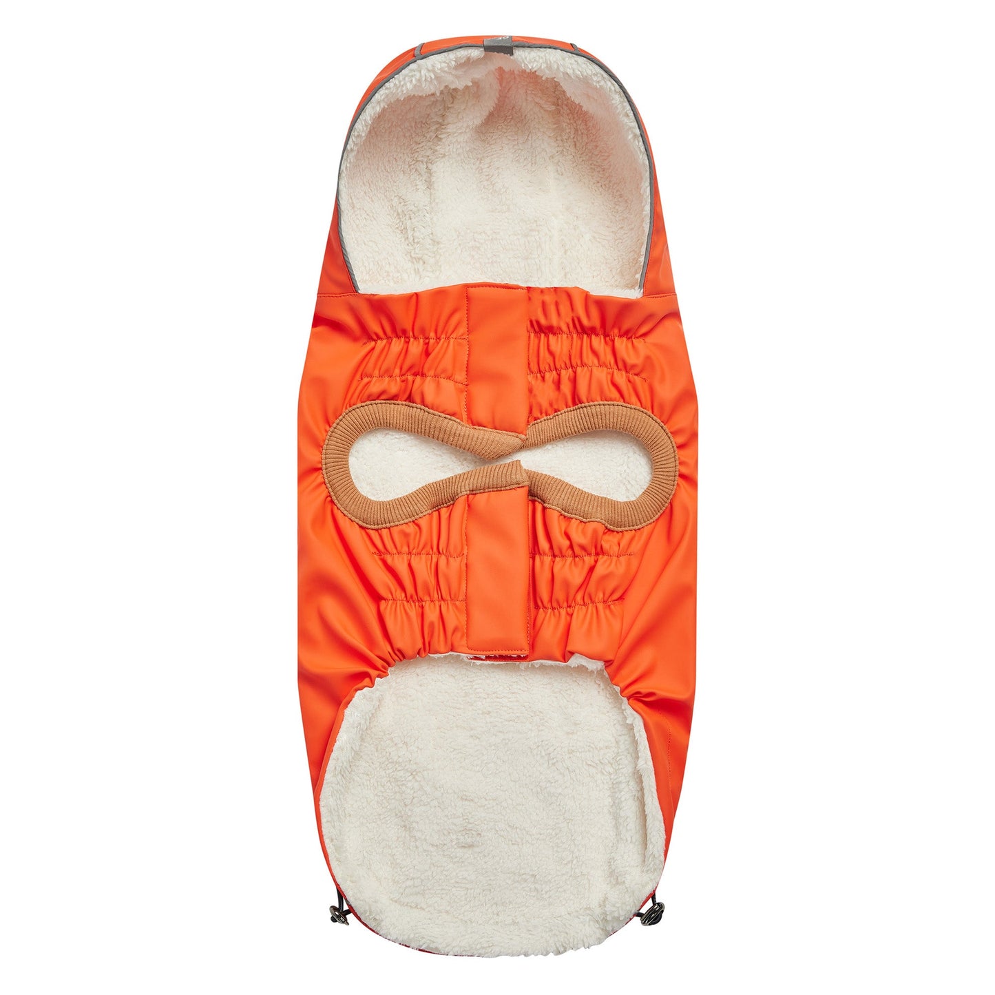 Elasto-Fit Insulated Dog Raincoat – Waterproof with Sherpa Lining, Orange