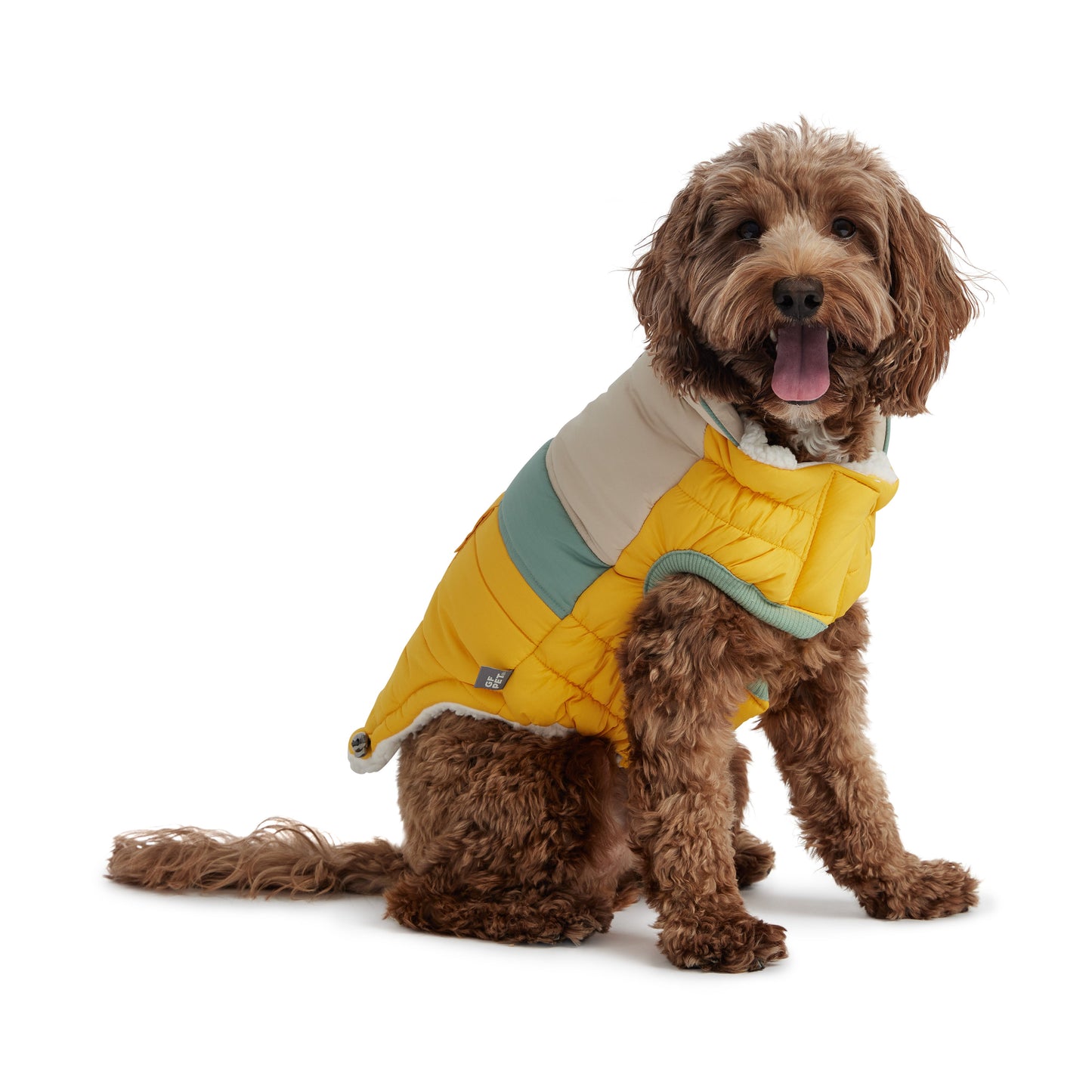 Dog Jacket – Camplife Puffer Sherpa Yellow