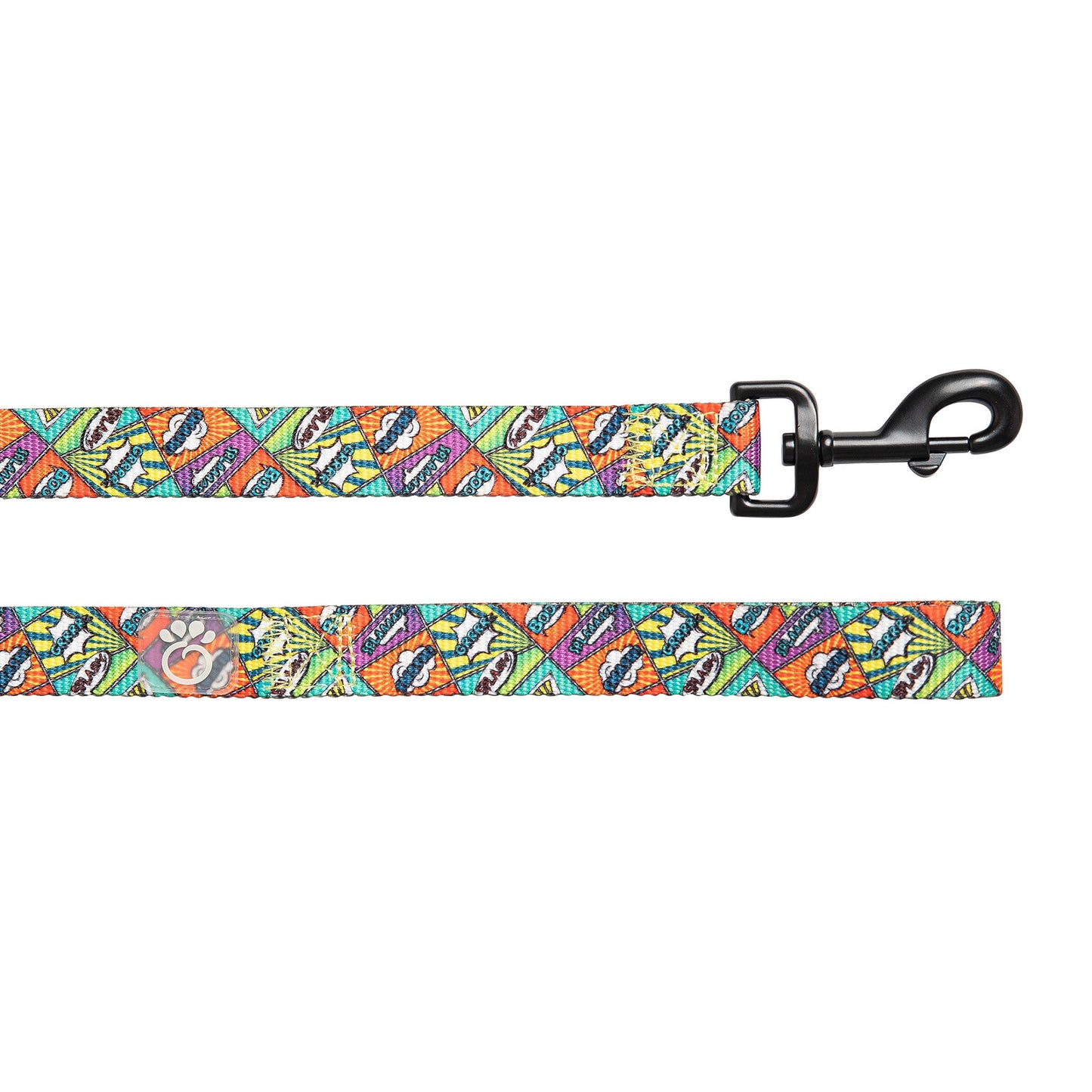 Comic Book Dog Leash – 6 ft Printed Nylon, Bold & Durable