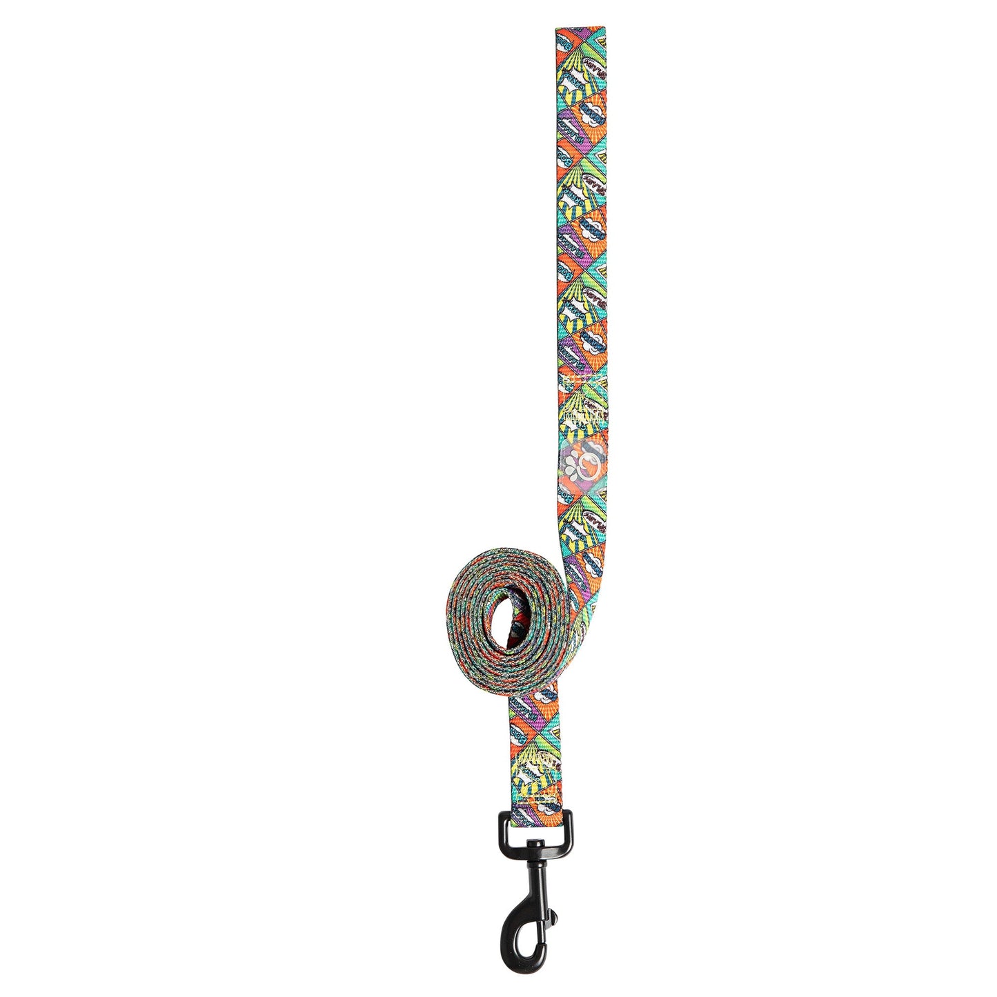 Comic Book Dog Leash – 6 ft Printed Nylon, Bold & Durable