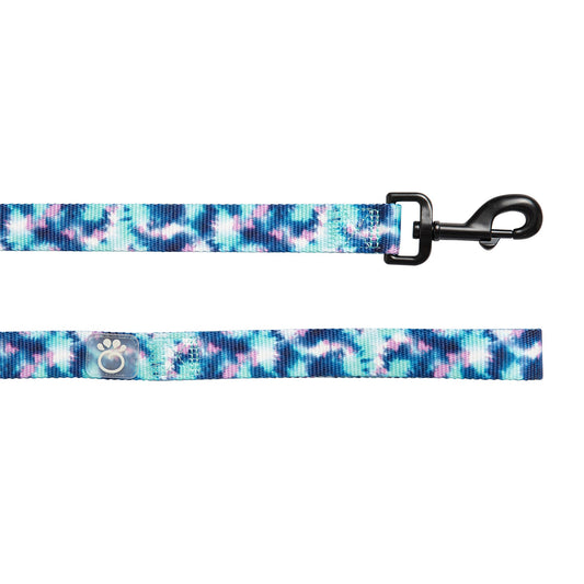 Tie Dye Dog Leash – 6 ft Printed Nylon, Colorful & Durable