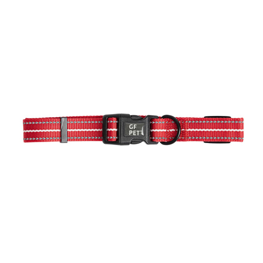 Reflective Dog Collar – Adjustable Nylon, Red