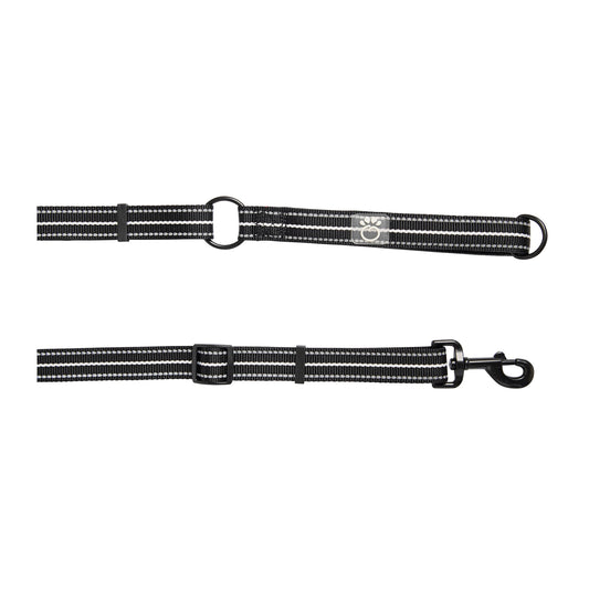 EEZY-6 Reflective Dog Leash – 6-in-1 Adjustable, Black