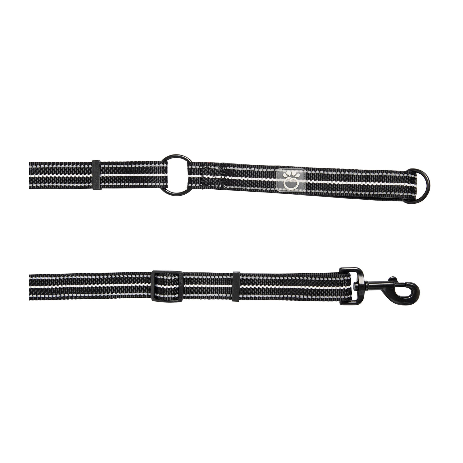 EEZY-6 Reflective Dog Leash – 6-in-1 Adjustable, Black - High quality pet product