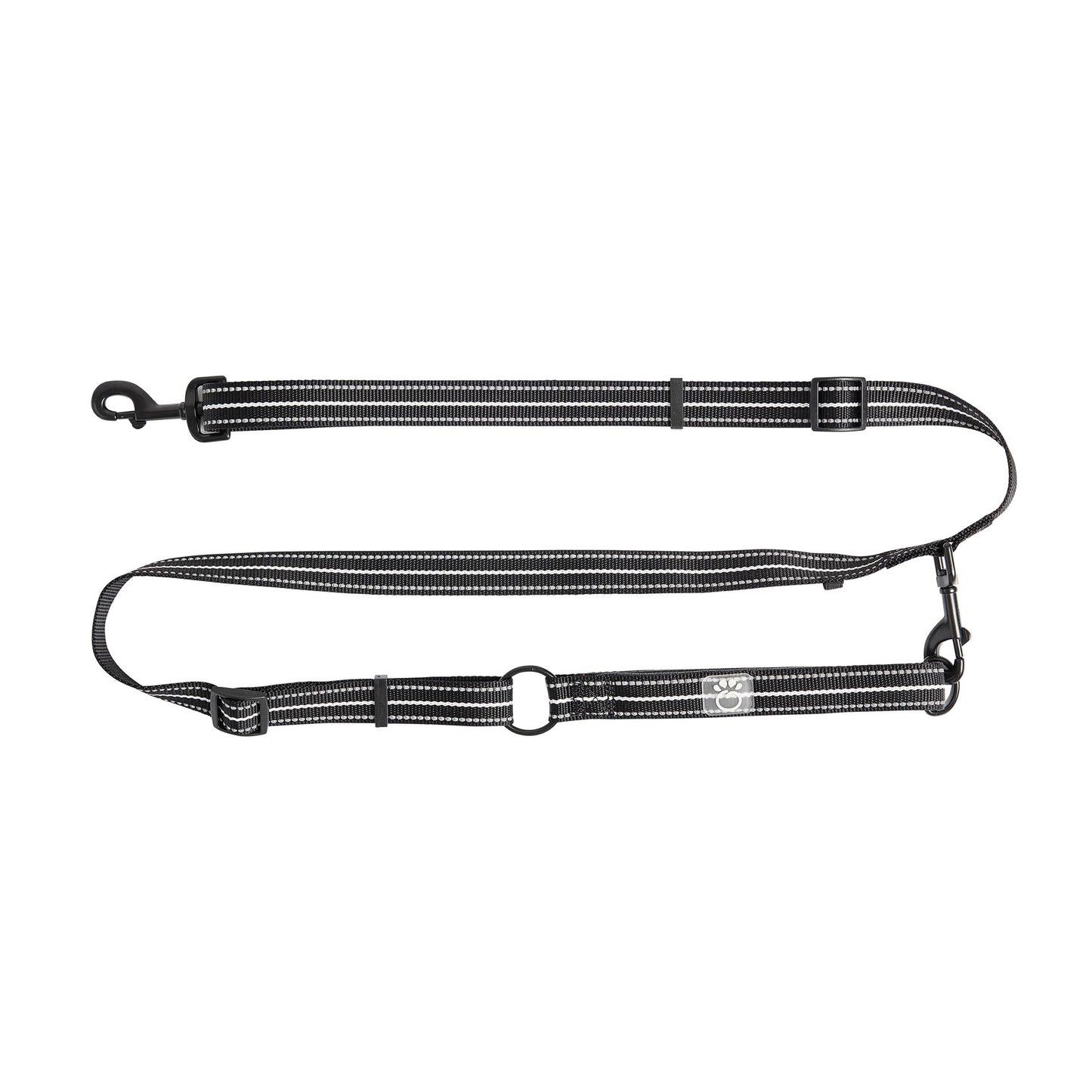 EEZY-6 Reflective Dog Leash – 6-in-1 Adjustable, Black